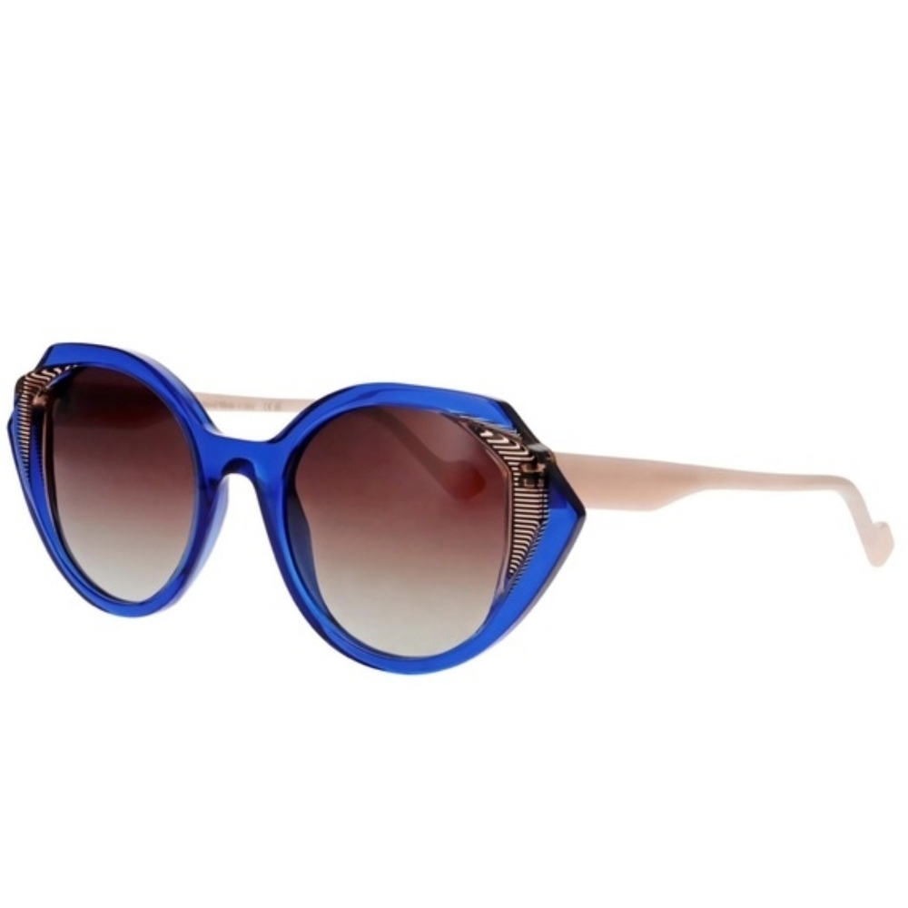 NEW AUTHENTIC Face A Face Stella 2 1682 Ultra Blue Transparent Sunglasses